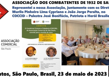 COCCID - Palestra José Bonifácio , Patriota e Herói Brasileiro